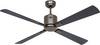 CasaFan ECO NEO III 132 BZ-SW/TK WiFi Flügel Schwarz/Teak stropni ventilator 27 W (Ø x V) 132 cm x 360 mm bronasta z daljinskim upravljalnikom, timer, delovanje pozimi, nadzor z aplikacijo