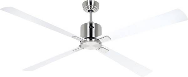 CasaFan ECO NEO III 152 BN-WE/LG WiFi Flügel Weiß/Lichtgrau stropni ventilator  27 W (Ø x V) 152 cm x 360 mm krom (krtačen) z daljinskim upravljalnikom, timer, delovanje pozimi, nadzor z aplikacijo