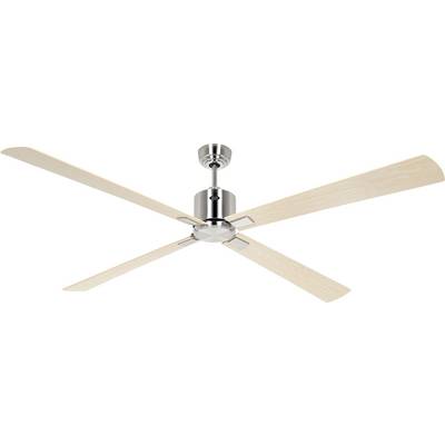 CasaFan ECO NEO III 180-4 BN-AH/BU WiFi Flügel Ahorn/Buche stropni ventilator 28 W (Ø x V) 180 cm x 360 mm krom (krtačen-0