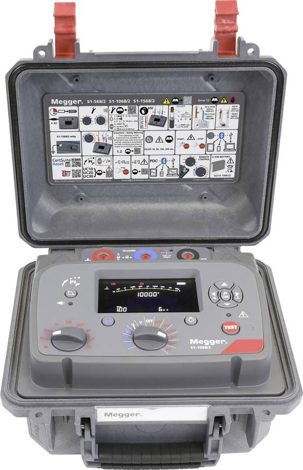 Megger S1-1068/2-EU EXPERT 10kV IRT 2024 PIP merilnik izolacij  250 V, 500 V, 1000 V, 2500 V, 5000 V, 10000 V, 15000 V 35 TΩ
