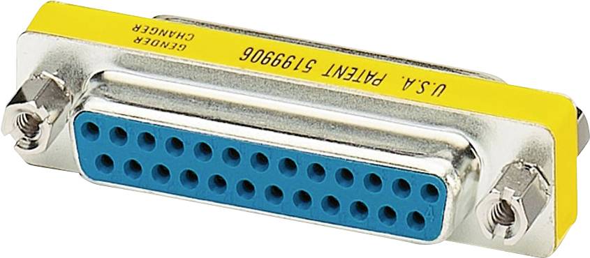 Moder 15-pin priključek z nalepko, ki prikazuje 'U.S.A Patent 5199906'.