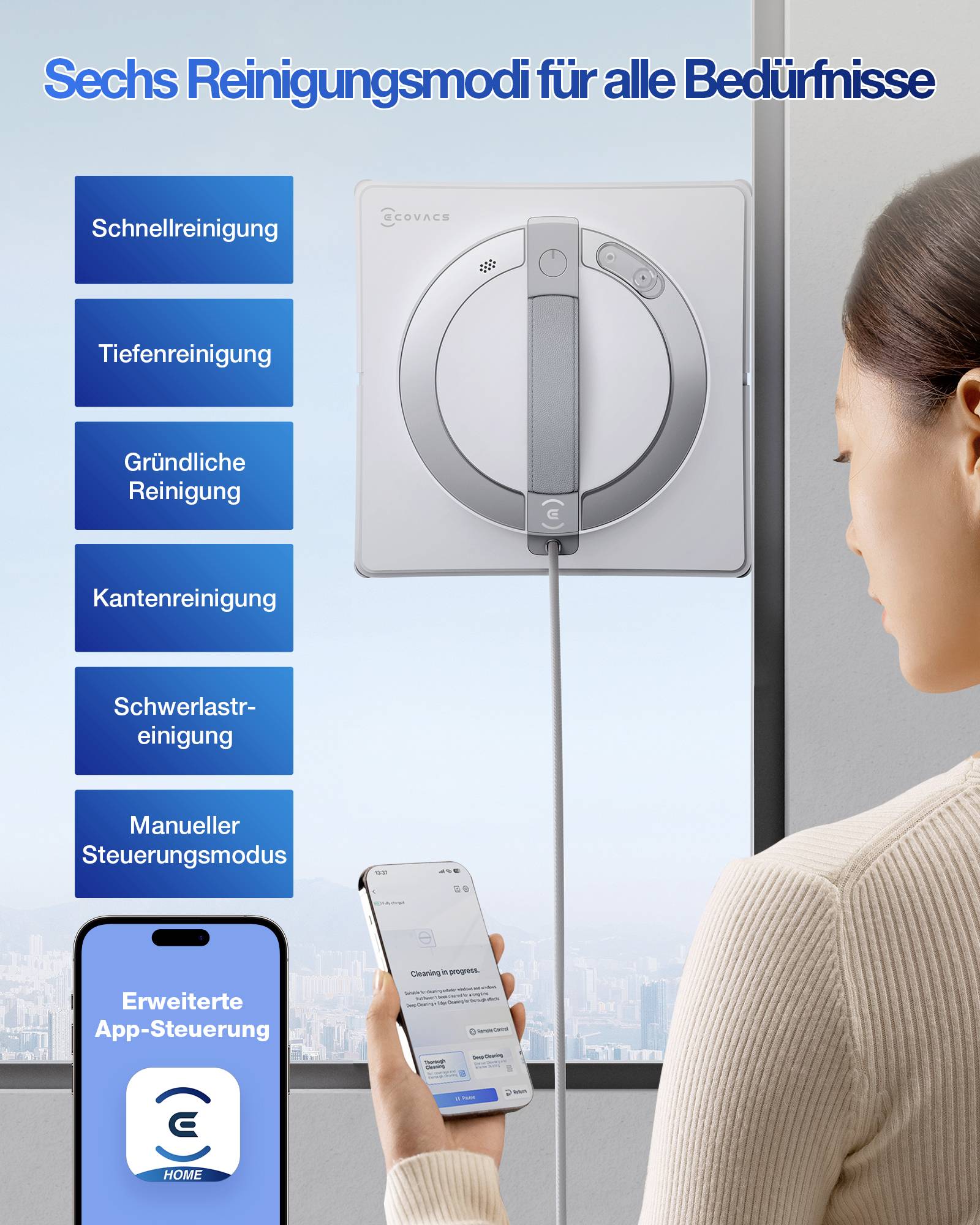 ECOVACS WINBOT W2 PRO robot za čiščenje oken bela-13