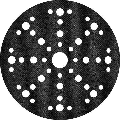 Okrogel brusilni disk z večimi majhnimi luknjicami, razporejenimi simetrično po njegovi površini, ki se uporablja za pritrjevanje na električni brusilnik.