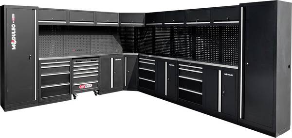 KS Tools 866.6280 sistem delavniških omar (Š x V x G) 3400 x 1890 x 500 mm črna/siva