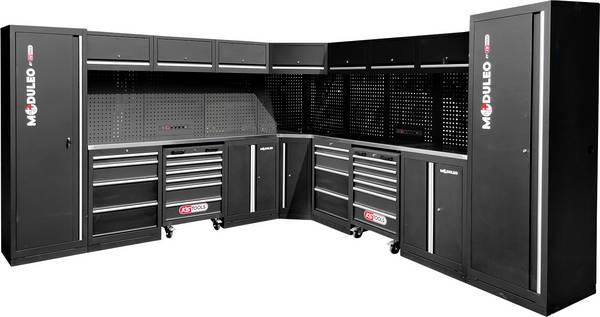KS Tools 866.6285 sistem delavniških omar (Š x V x G) 3400 x 1890 x 500 mm črna/siva