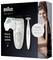 Braun Silk-épil 5 paket z brivnikom, trimernikom in styling pripomočkom za predel bikinija, označen z 'Nežno Idealno za začetnike'.