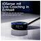 'iOSense z živim coached vodenjem v realnem času' besedilo zgoraj levo. Temna senzorska naprava prikazuje '00:45' na zaslonu, povezana s kablom.