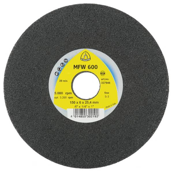 Klingspor 337946 Kompaktni diski UNITIZED WHEEL 600, 150 x 6 x 25,4 mm Fini silicijev karbid 150 mm  5 kos