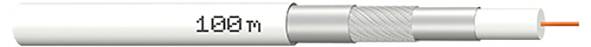 MegaSat 100189 koaksialni kabel Zunanji premer: 7.0 mm bela 100 m-0