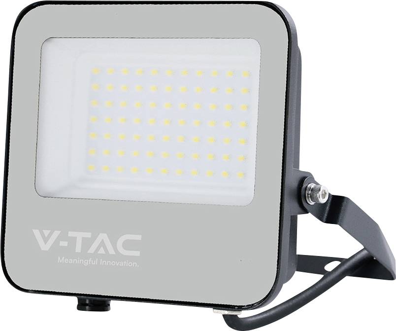LED reflektor podjetja V-TAC, pravokotne oblike z numerous majhnimi rumenimi svetlobnimi elementi, namenjen zunanji uporabi.