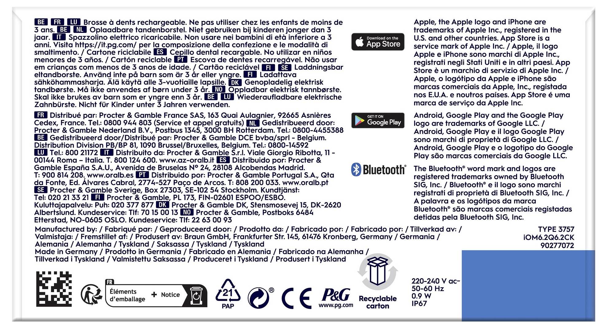 Since the specific text wasn't provided, I can't translate it. Could you share the exact text from the packaging that you would like me to translate to Slovenian?