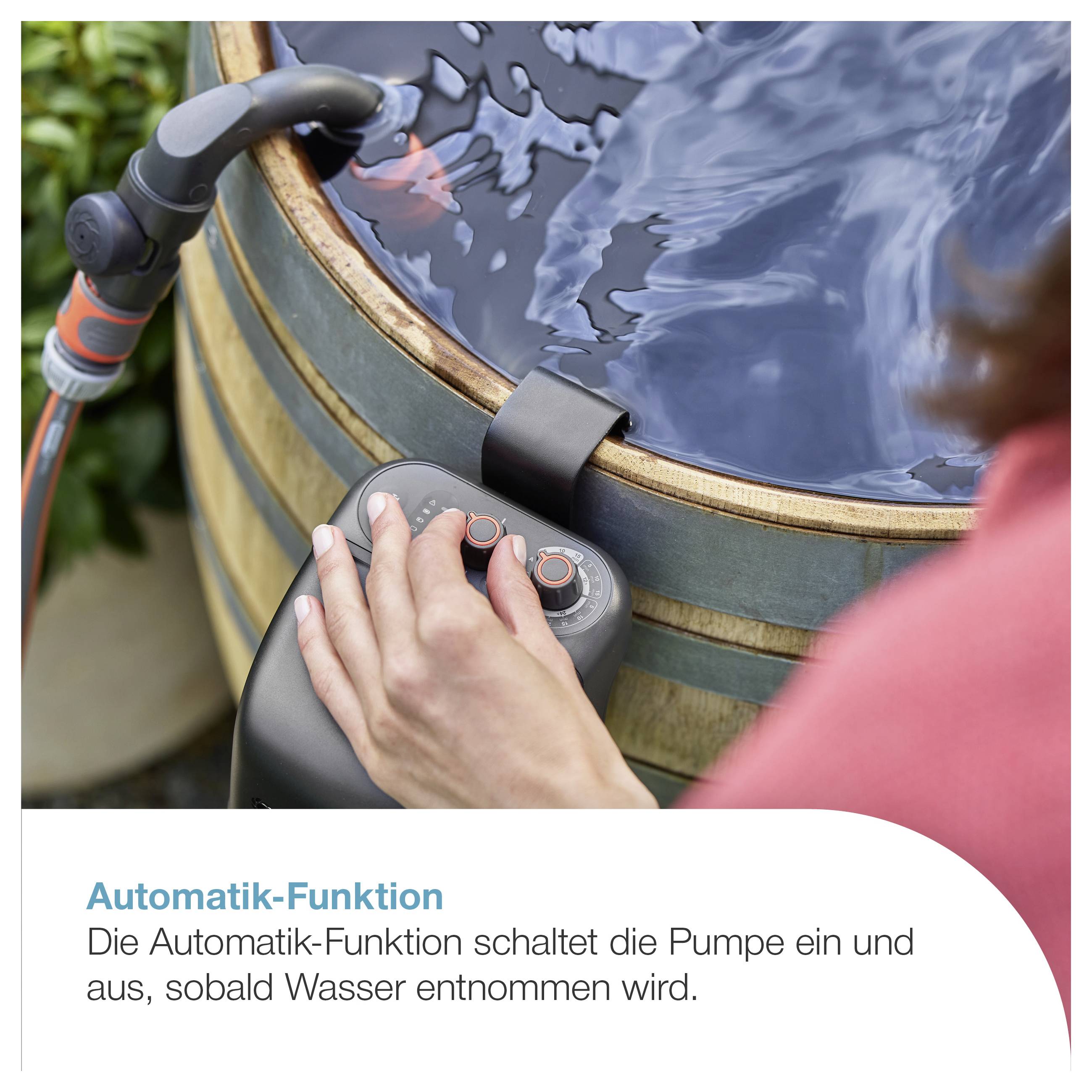 GARDENA Akku-Regenfasspumpe 2400 ComfortAutomatic 18V P4A solo sistem za zbiranje deževnice 2400 l/h 1.8 m-1