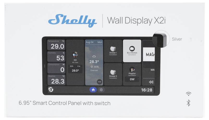 Shelly Wall Display X2i Silver Shelly stenski zaslon na dotik Wi-Fi, Bluetooth-12
