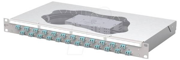 Metz Connect OpDAT fix2 Patchfeld splice 24xLC-D OM3  patch panel 483 mm (19") optična vlakna 1 U svetlo siva opremljen