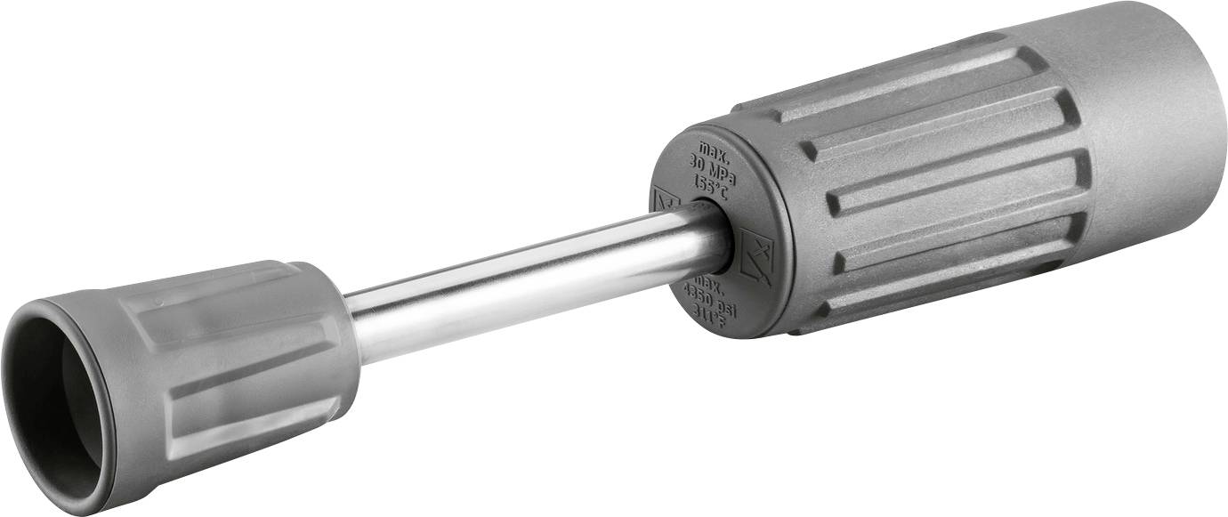 Dolgoročni ragljenski izvijač z sivim ryhlekim prijemalom in kovinskim drskom, zasnovan za učinkovito privijačevanje in odvijačevanje vijakov.