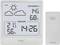 Digitalna vremenska postaja, ki prikazuje zunanjo temperaturo 14,8°C, notranjo temperaturo 21,3°C in notranjo vlažnost zraka 68%. Prikazan je icon oblačnega vremena.
