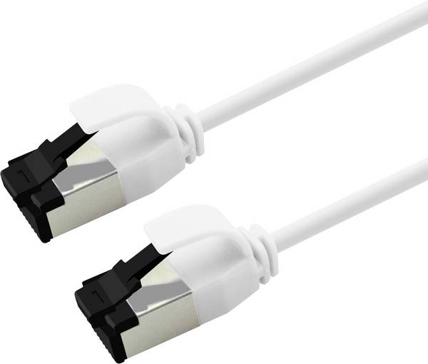 Roline 21.15.3274 RJ45 omrežni kabel, Patch kabel CAT 8.1 U/FTP 1.5 m bela 1 kos
