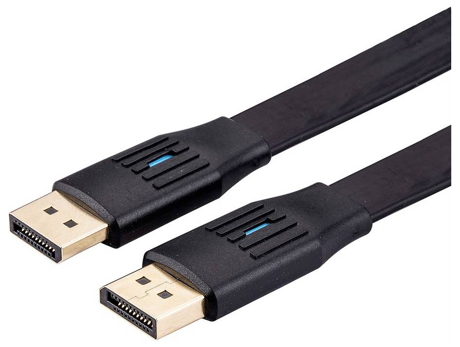 Value DisplayPort priključni kabel DisplayPort vtič, DisplayPort vtič 5 m črna 11.99.5864 ploščati DisplayPort kabel-1