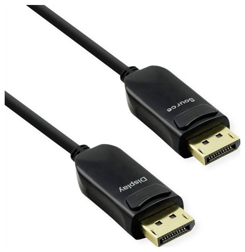 Value DisplayPort priključni kabel DisplayPort vtič, DisplayPort vtič 50 m črna 14.99.3469 AOC (aktivni optični kabel) D-0
