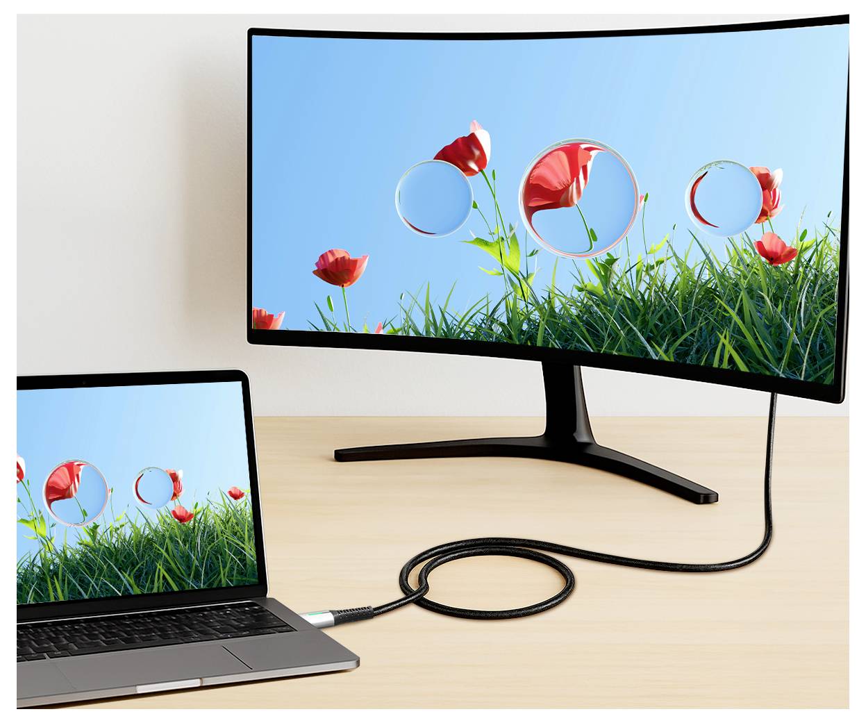 LogiLink USB-C kabel USB 3.2 gen. 2x2 USB-C® vtič 1.50 m črna z LED diodo, 4K UHD, primeren za obojestranski priključek -3