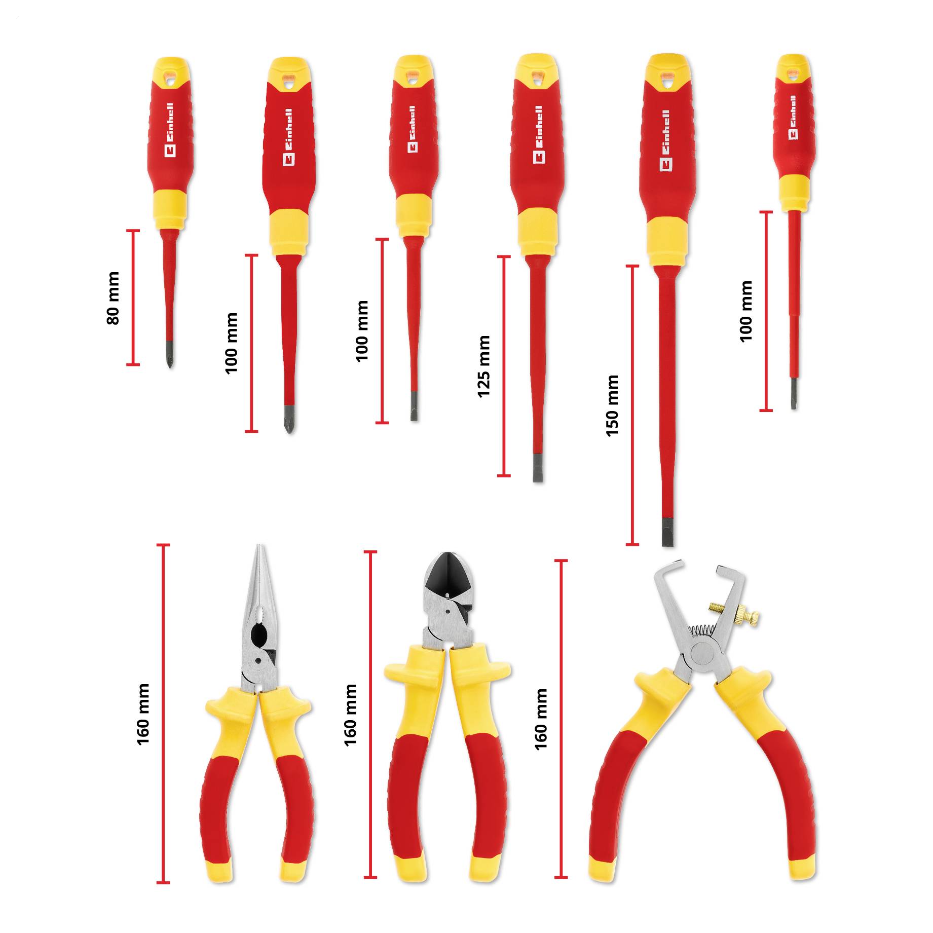 Einhell VDE Werkzeug-Set 9-tlg. Einleger Pad 370524 vložek 9-delni-9