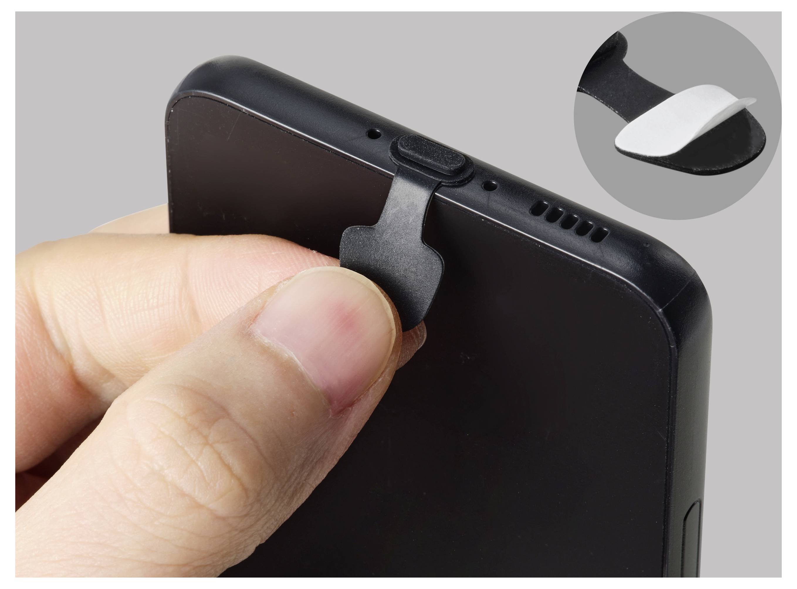 Renkforce USB-C® zaščitni pokrov za mobilne naprave, 3 kosi/komplet, črne barve-4