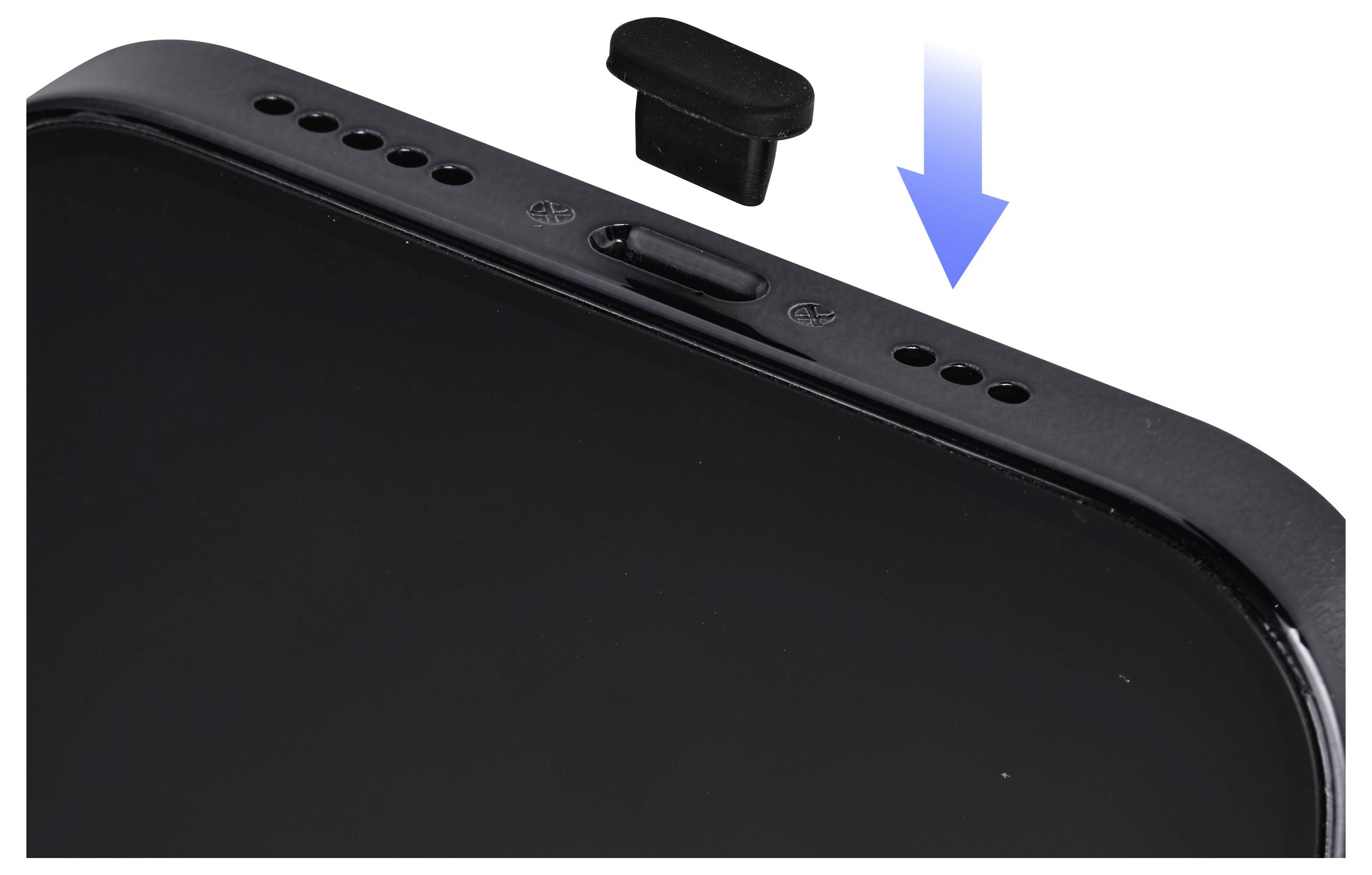 Zaščitni ovoj Renkforce Lightning za iPhone, 4 kosi/komplet, črne barve-3