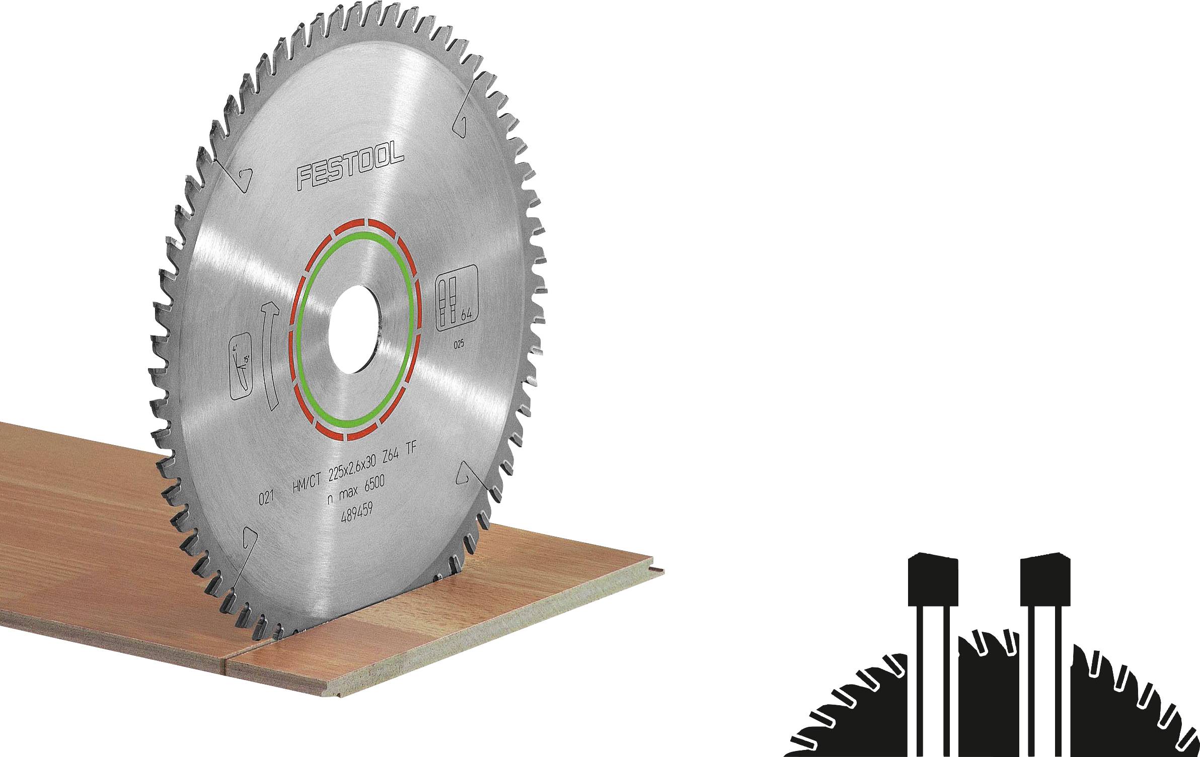 Festool HW 190x2,6 FF TF54 492052 list krožne žage 190 mm Število zobcev (na colo): 54 1 kos-0
