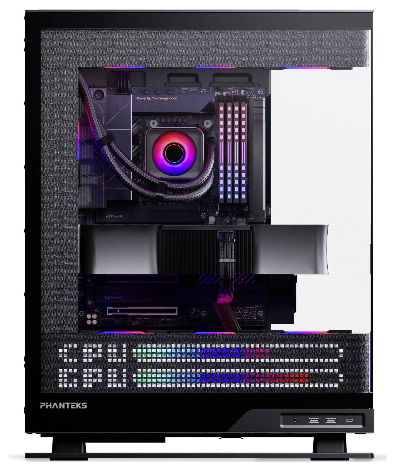 Phanteks Evolv X2 Matrix midi-tower ohišje, Gaming ohišje, računalniško ohišje črna-5