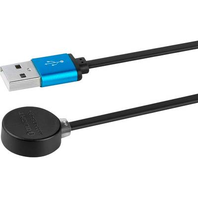 Magnetni polnilni kabel z USB vtičem na eni strani in okroglim magnetnim priklopnikom na drugi strani.