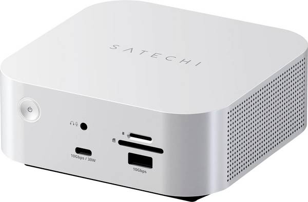 Satechi Thunderbolt™ 5 priključna postaja  Thunderbolt 5 CubeDock with SSD   vklj. funkcija polnjenja, integriran čitalnik kartic, M.2 SSD reža, USB-C® Power Delivery