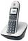 Brezžična domača telefon z digitalnim prikazom, ki kaže »12:40 PM«. Telefon se nahaja v napajalnoj postaji in ima velike gumbe ter eleganten dizajn.