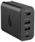 'Črni večportni polnilnik z logotipom, z vhodi HDMI, tremi vhodi USB 2.0 in vhodom USB-C za povezavo naprav.'