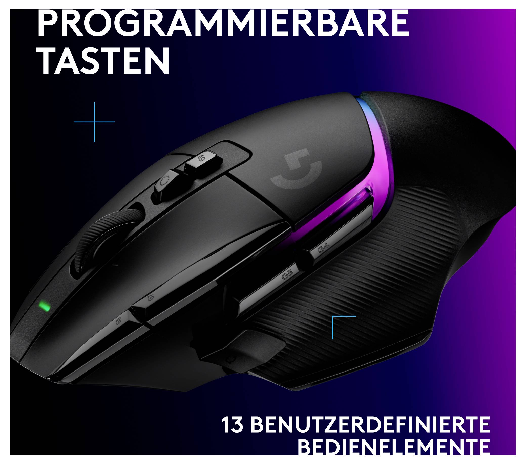 Logitech Logitech G G502 X PLUS - Maus - optisch - 11 Tasten miška brezžično optični črna 13 Tipke 44000 dpi ergonomski,-2