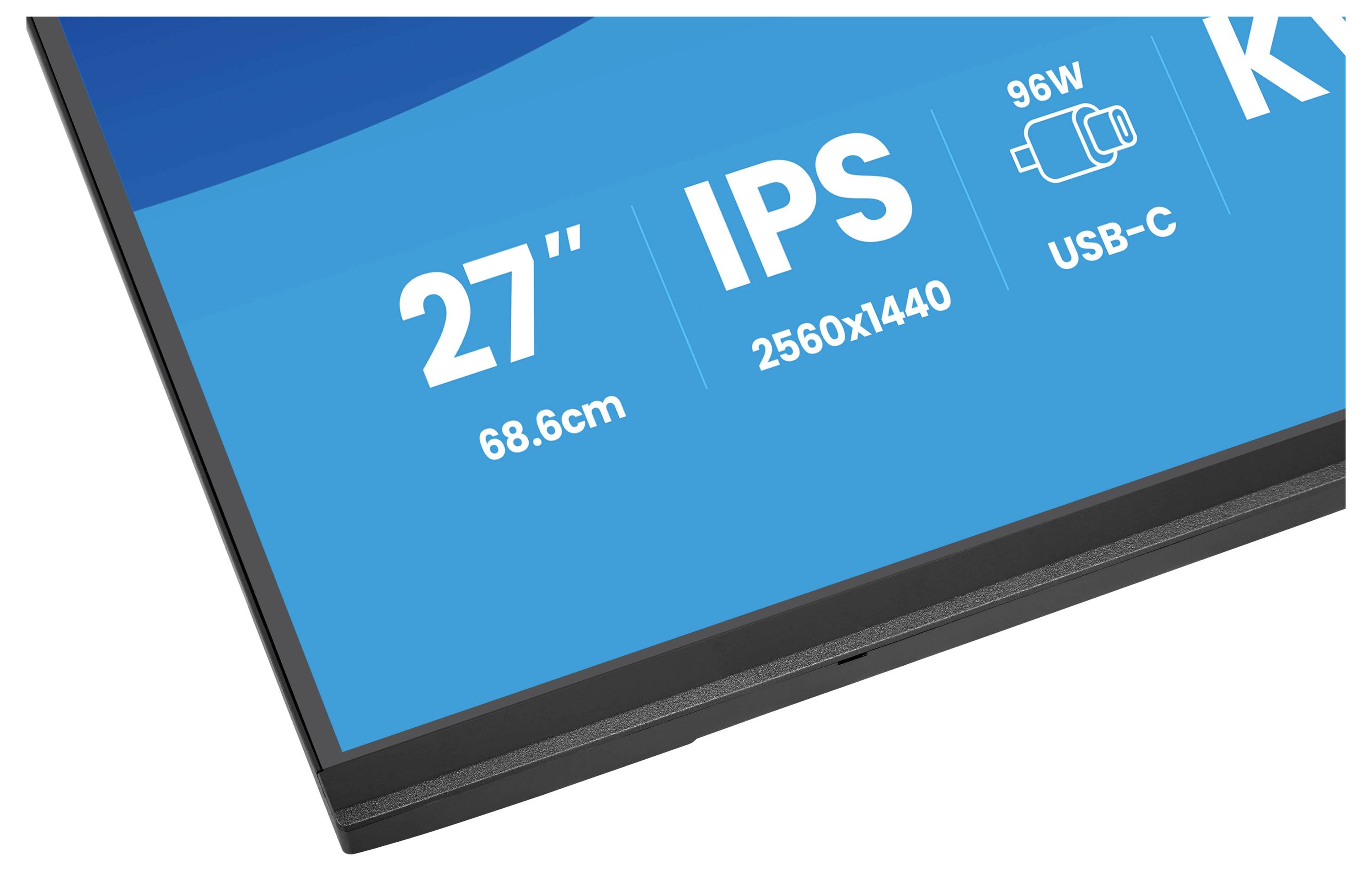 Naprava, prikazana na sliki: 27'' 68,6cm, IPS, 2560x1440, 96W, USB-C.
