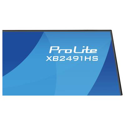 Monitor z modrim ozadjem, ki prikazuje besedilo 'ProLite XB2491HS'.