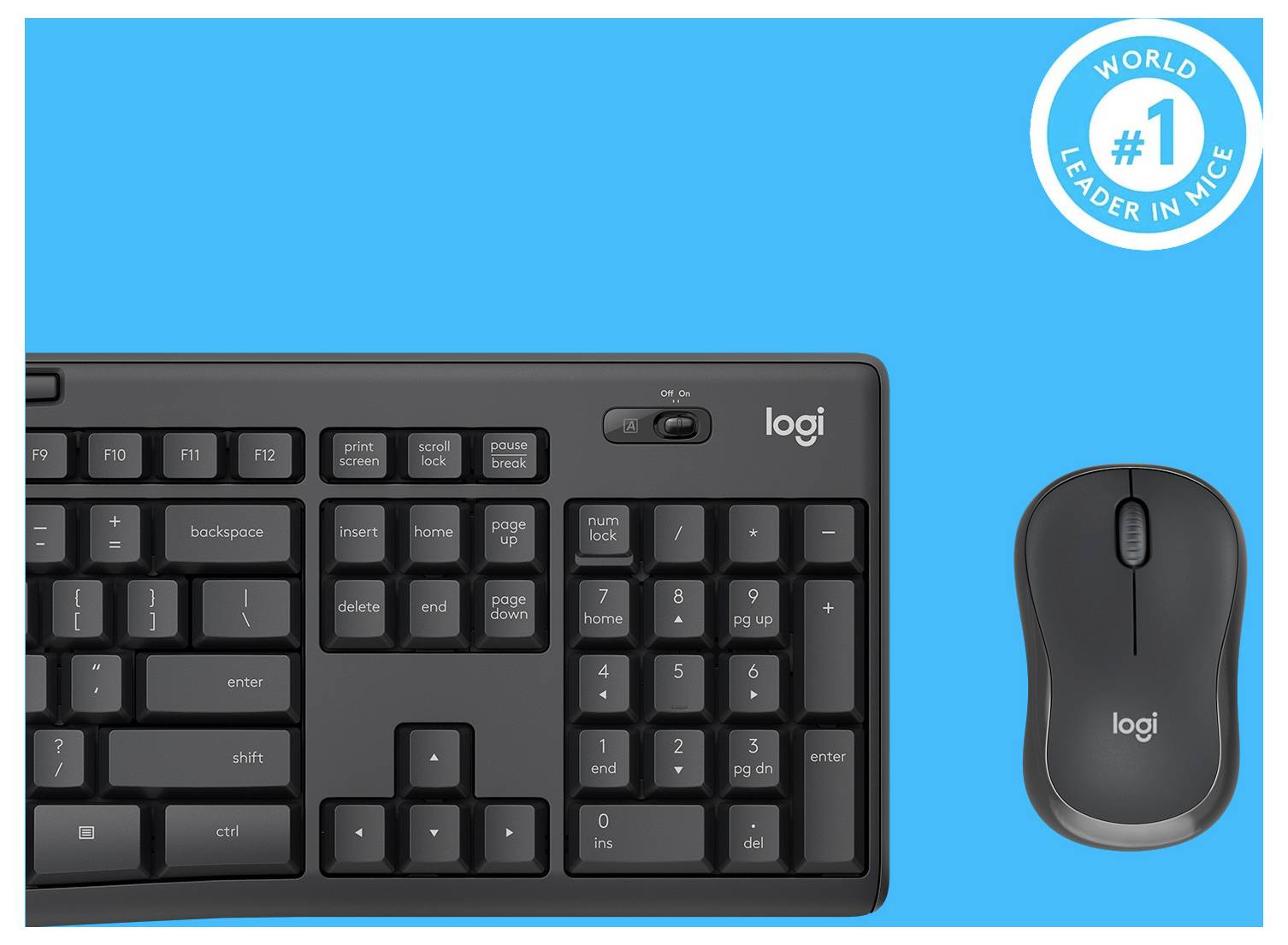 Logitech MK295 brezžično tipkovnica, set miške US-angleščina, qwerty grafitna-7