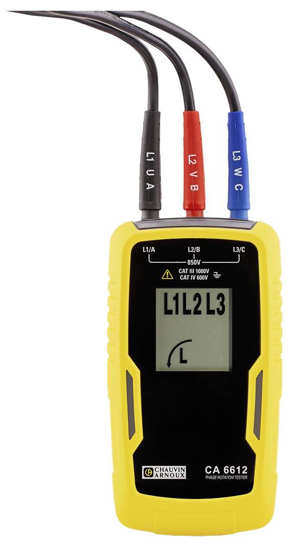 Chauvin Arnoux CA 6612 tester faznih in rotacijskih polj CAT III 1000 V, CAT IV 600 V LCD-1