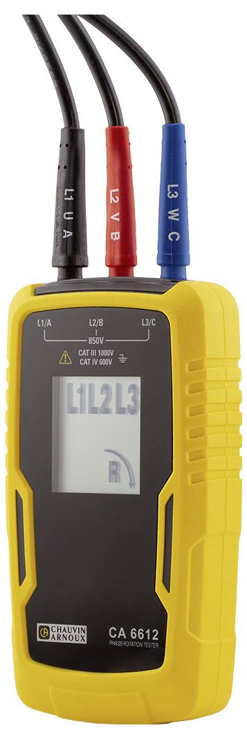 Chauvin Arnoux CA 6612 tester faznih in rotacijskih polj CAT III 1000 V, CAT IV 600 V LCD-5