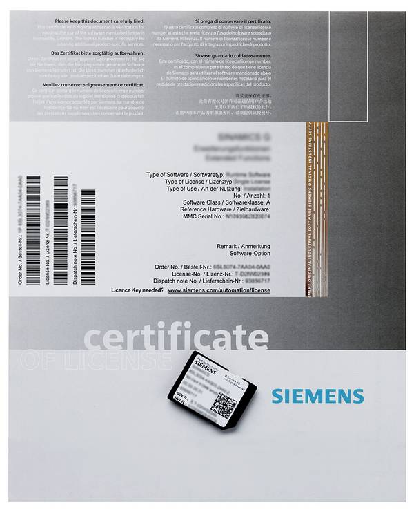 Siemens 6AU1820-3CA20-0AB0 6AU18203CA200AB0 Dodatek za programsko opremo
