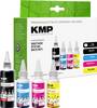 KMP črnilo za ponovno polnjenje zamenjava Brother BTD180BK, BTD180C, BTD180M, BTD180Y kompatibilnost kombinirano pakiranje črna, cianova, magenta, rumena 110 ml, 50 ml, 50 ml, 50 ml 1555,0005 1555,0005