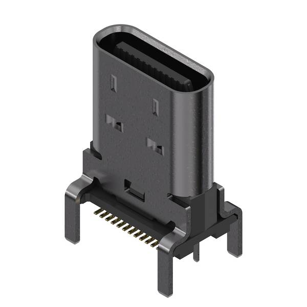 Priključek za tiskano vezje, USB vtičnica, tip C, USB 3.1, 10 Gbit/s, SMD spajkalni zaključek, kolut kotni ženski konektor za tiskano vezje USB3.1C S1V DN4 RL 3100390000 Weidmüller Vsebina: 1000 kos