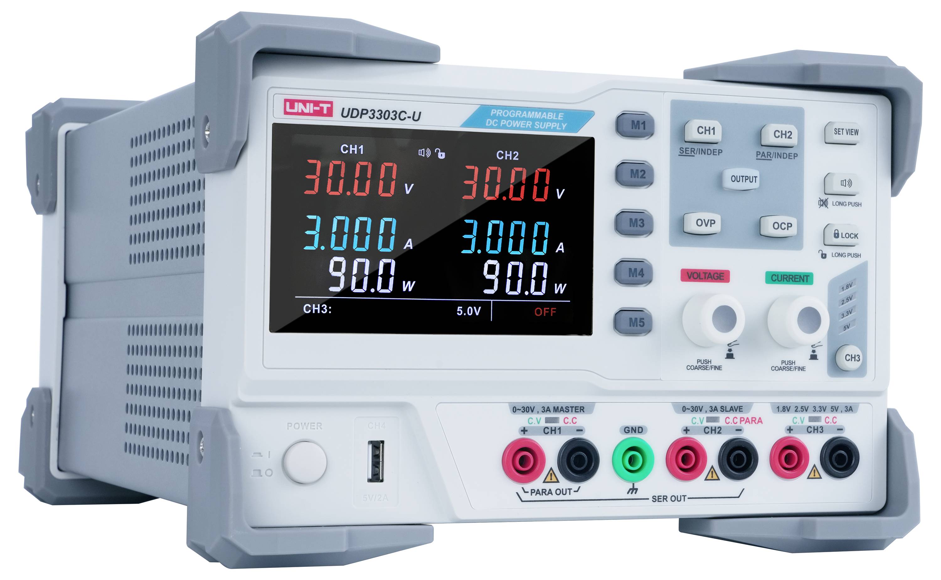 Uni-T UDP3303C-U laboratorijski napajalniki, nastavljivi 0 - 30 0 A (min.) 315 W USB naprava programabilni, daljinsko vo-1