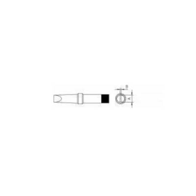 Weller PT D7 LÖTSPITZE 4,6MM VERP. spajkalna konica dletasta oblika Velikost konice 4.6 mm Dolžina konice 33 mm Vsebina,-0