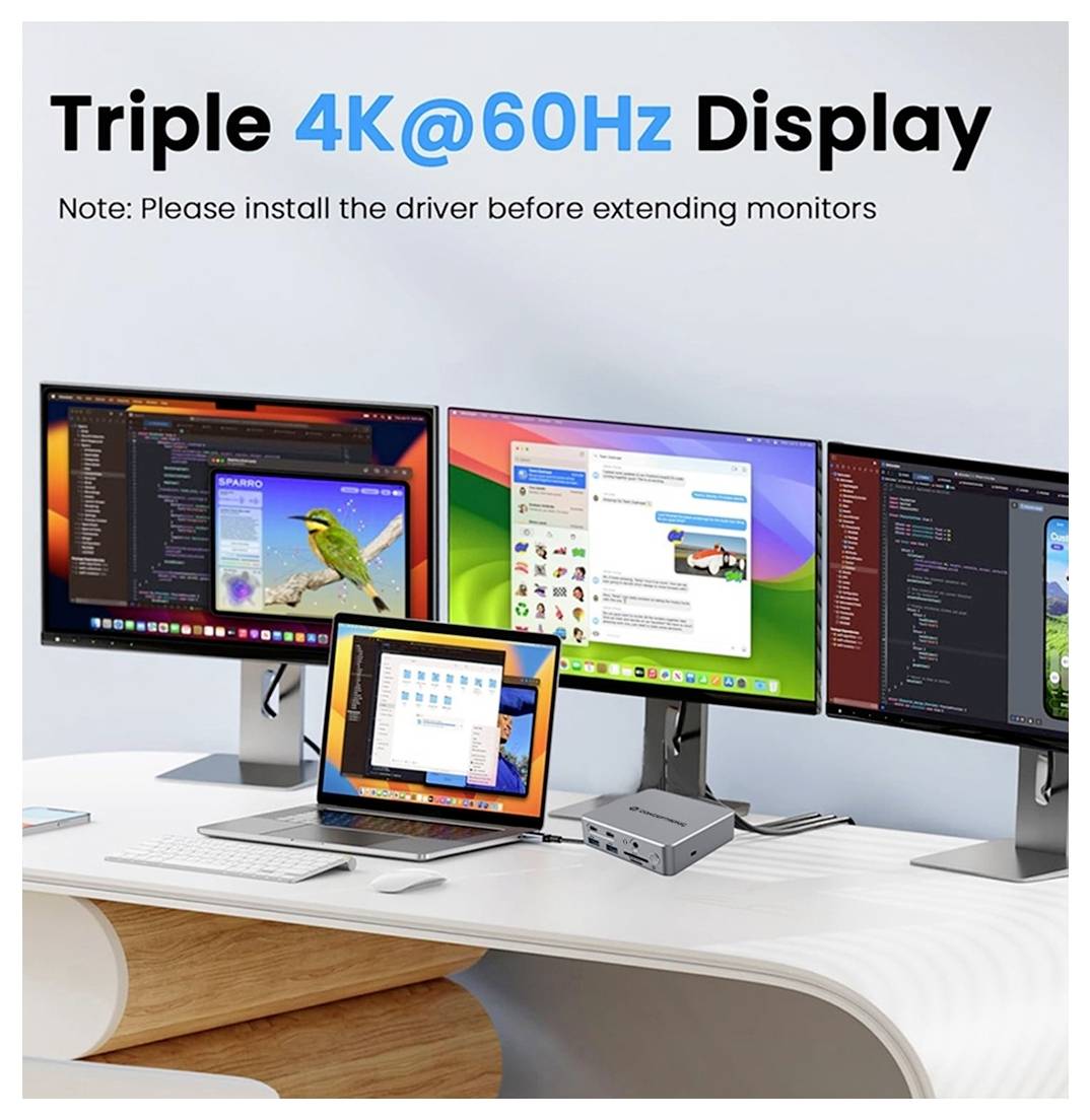 Conceptronic priklopna postaja za prenosnike DONN25G 15-in-1 DisplayLink Docking Stat-7