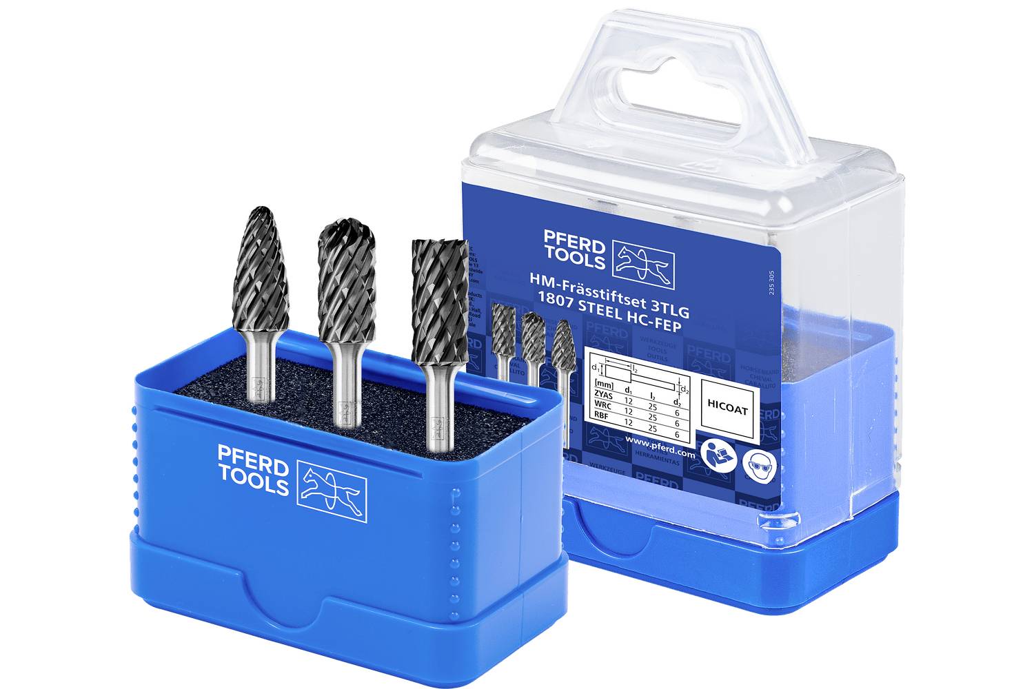PFERD TOOLS 21901808 set roto rezkarjev Premer, ø 12 mm Premer gredi 6 mm-0