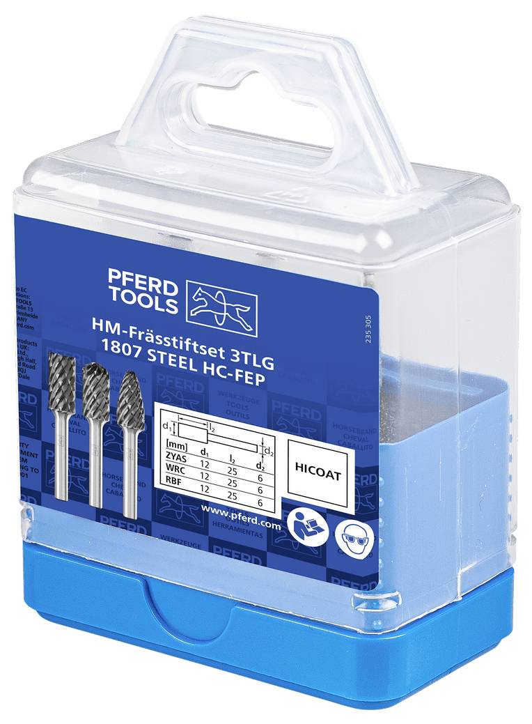 PFERD TOOLS 21901808 set roto rezkarjev Premer, ø 12 mm Premer gredi 6 mm-1