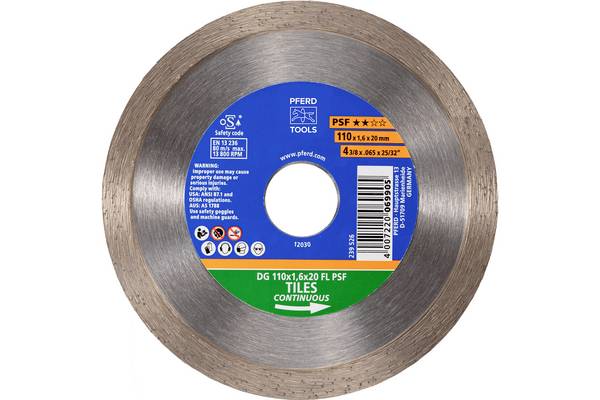 PFERD TOOLS 68300057 DG 110 x 1,6 x 20 FL PSF diamantna rezalna plošča Premer 110 mm Vrtina-Ø 20 mm polagati 1 kos