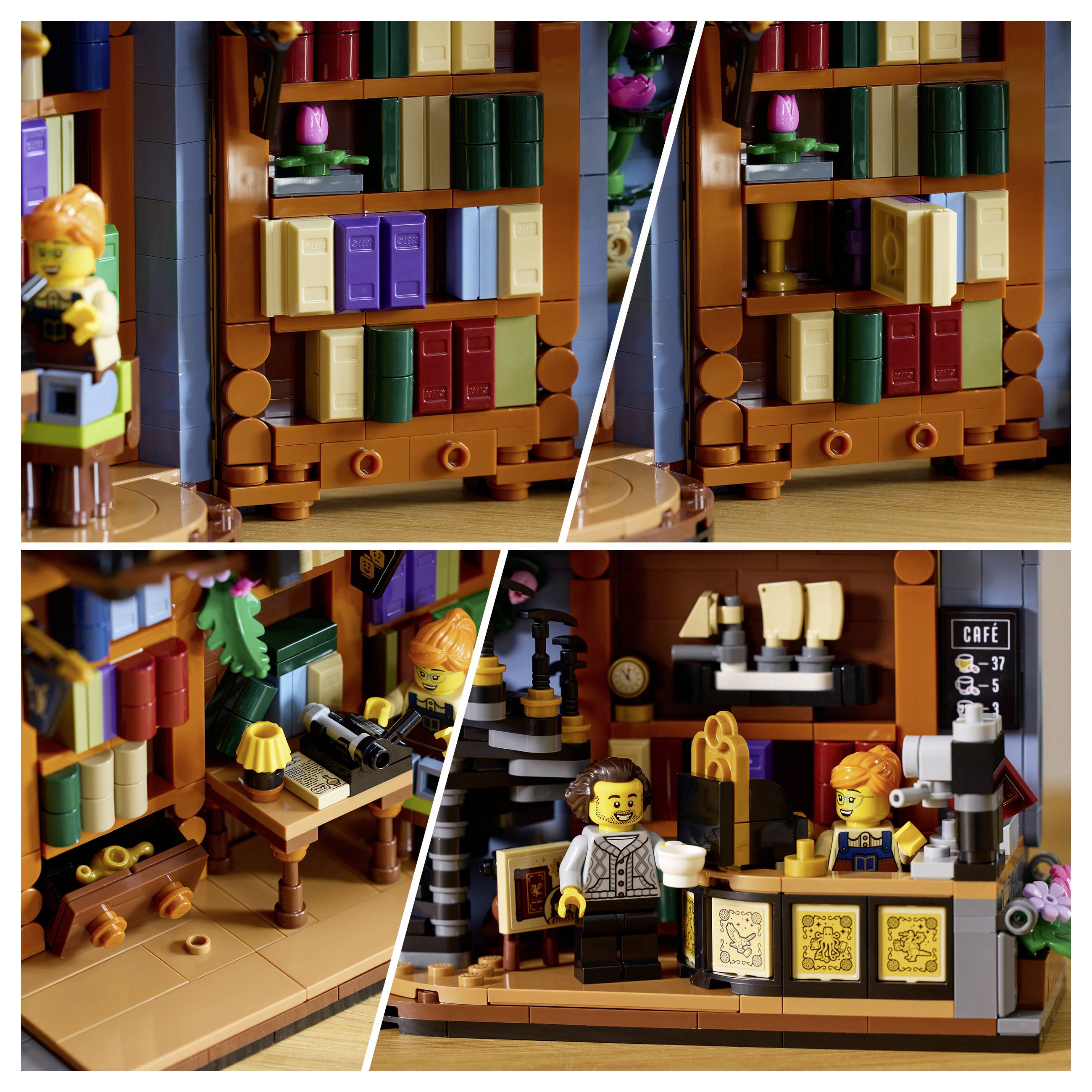 6588527 LEGO® ICONS™ Knjigarna: Knjižna opora; Okrasitev za domačo knjižnico ali čitalnico; Gradbeni komplet z minifigur-5
