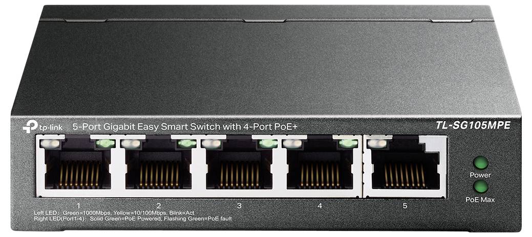 TP-LINK TL-SG105MPE TL-SG105MPE V1.60 omrežno stikalo 10 GBit/s-1
